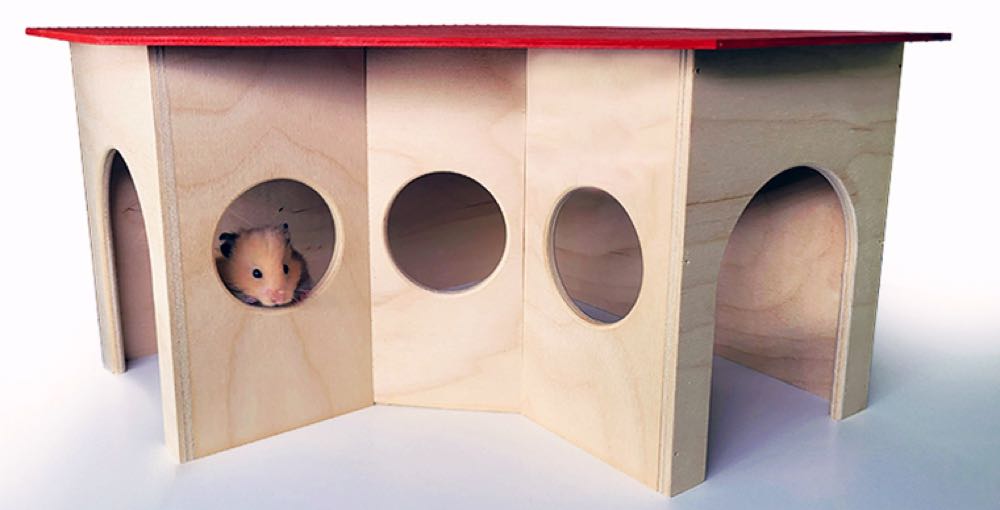 Ein großes Hamsterhaus zum schlafen und spielen 